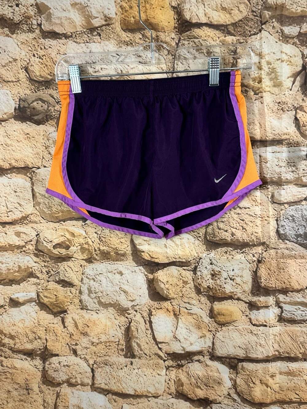 Nike Running Shorts Size Youth M Purple Orange Dri-FIT